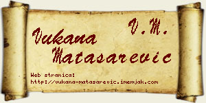 Vukana Matasarević vizit kartica